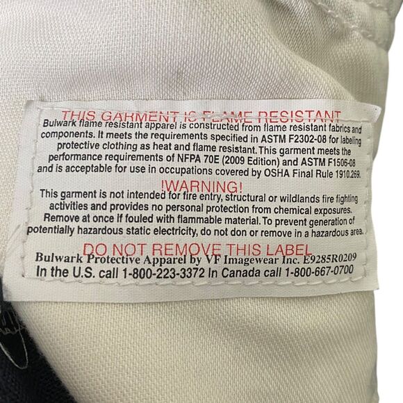 Bulwark FR Flame Resistant Pants Mens 49x28 (Tag 50) Navy Blue Work Utility - Picture 16 of 16